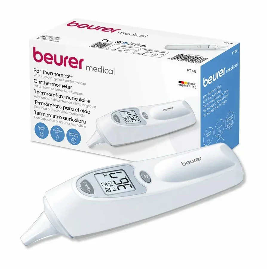 Beurer FT 58 Digital Ear Thermometer for Fast Temperature Measurement